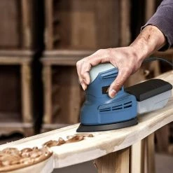 Ponceuse Delta Multifonction 160W - Ponceuse à Main - Avec Boîtier De Récupération De Poussière Et 18 Papiers Abrasifs - BLUE RIDGE BR4001 -Ponceuse et polisseuse Soldes 33584747 3