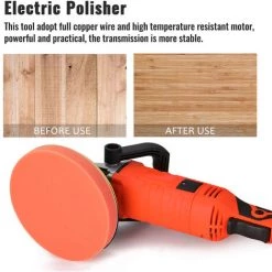 ASUPERMALL 1580W 220 V 7 Niveau De Vitesse Reglable 180Mm Disque Voiture Electrique Polisseuse Fartage Machine Automobile Mobilier Utilitaire De Polissage Outil, Avec Bonnets -Ponceuse et polisseuse Soldes 33972452 4