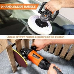 TACKLIFE Polisseuse, 1200W Machine à Polir Les Voitures, 1500-3500RPM, 6 Vitesse Variable, Plaque Remplaçable De 180 Mm, Poignée En D, Convient Au Polissage Des Voitures, Bateaux, Meubles - PPGJ05A -Ponceuse et polisseuse Soldes 33981992 4
