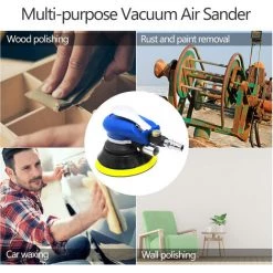 ASUPERMALL Kkmoon Vide Air Sander Sander Pneumatique Auto-Vide Palm Orbital Sander Grinder Polisseuse Poncage Machine Tool 5" -Ponceuse et polisseuse Soldes 34190661 5