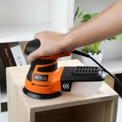 TACKLIFE Ponceuse Excentrique, Ponceuse Rotative Électrique 350W 13000 OPM, 6 Vitesses Variables, Équipé D’Une Boîte à Poussière, 12pcs Disque De Ponçage, Ponceuse Pour Le Ponçage Du Bois PRS01A -Ponceuse et polisseuse Soldes 34683935 5