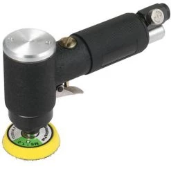 ASUPERMALL Mini Sander Air Sander 2 Pouces 3 Pouces Ponceuse Pneumatique Haute Vitesse Polisseuse A Air A Commande Pneumatique De Polissage De L'Airfieur, Noir, Excentricite Et Connecteur Ue
