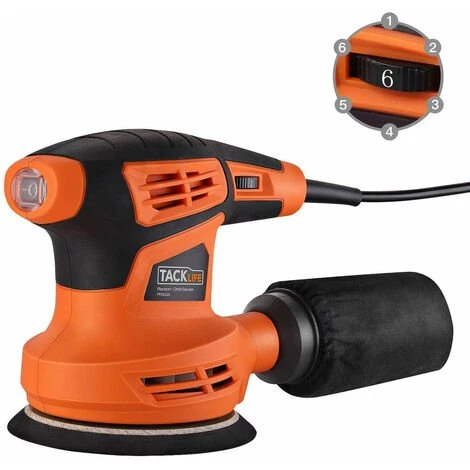 TACKLIFE Ponceuse Excentrique 280W, 6 Vitesses (6,000-13,000rpm), 10 * 125mm Disques Abrasifs (80 Grains) Et 3 Accessoires De Polissage (tissu Microfibre, éponge Et Laine) Inclus, Collecte De La Poussière.-PRS02A 3 TACKLIFE Ponceuse Excentrique 280W, 6 Vitesses (6,000-13,000rpm), 10 * 125mm Disques Abrasifs (80 Grains) Et 3 Accessoires De Polissage (tissu Microfibre, éponge Et Laine) Inclus, Collecte De La Poussière.-PRS02A