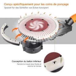 TACKLIFE Ponceuse Girafe, Automatique à Système D'Aspiration 6.7A, 12 Disques De Ponçage,Vitesse Variable 500-1800 RPM, Ponceuse Électrique Pour Cloisons Sèches Avec Lumière LED Et Poignée Extensible 1.6-1.9m-PDS03A -Ponceuse et polisseuse Soldes 36259051 5