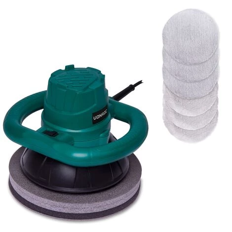 VONROC Polisseuse Excentrique 120W – 240mm - Double Poignées - 6 Bonnets De Polissage Inclus 3 VONROC Polisseuse Excentrique 120W – 240mm - Double Poignées - 6 Bonnets De Polissage Inclus