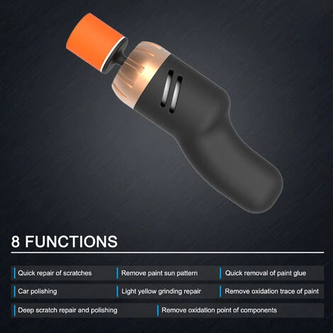 ASUPERMALL Machine De Nettoyage Et De Polissage De Polisseuse Electrique De Voiture Outil De Reparation De Rayures De Surface D'Automobile, Noir Et Orange 5 ASUPERMALL Machine De Nettoyage Et De Polissage De Polisseuse Electrique De Voiture Outil De Reparation De Rayures De Surface D'Automobile, Noir Et Orange – Image 3