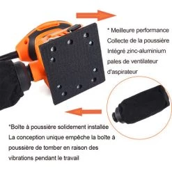 BLACKPINE - 160W Ponceuse Vibrante Mouse Multifonction, 12 Pcs Disque De Ponçage Fournis 8 BLACKPINE - 160W Ponceuse Vibrante Mouse Multifonction, 12 Pcs Disque De Ponçage Fournis -Ponceuse et polisseuse Soldes 36532988 3