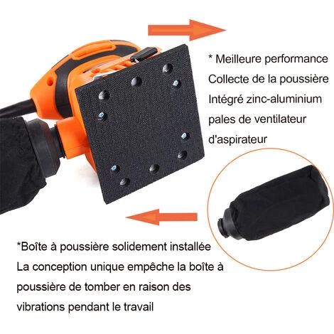 BLACKPINE - 160W Ponceuse Vibrante Mouse Multifonction, 12 Pcs Disque De Ponçage Fournis 5 BLACKPINE - 160W Ponceuse Vibrante Mouse Multifonction, 12 Pcs Disque De Ponçage Fournis – Image 3