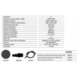 Leman - Ponceuse Mur Et Plafond Téléscopique ø225 Mm 750W - LOPOG226 -Ponceuse et polisseuse Soldes 3655871 3