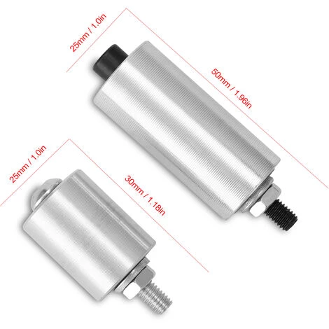 HAPPYSHOPPING 30/50mm (facultatif) DIY Double Roulement Ponceuse En Alliage D'aluminium Convoyeur Roue Entrainement Sans Nervures Avec Tige D'arbre De 8mm + Cle Pour Outils Utilitaires De Bricolage A La Main, Modele: 50mm - Modele: 50mm 5 HAPPYSHOPPING 30/50mm (facultatif) DIY Double Roulement Ponceuse En Alliage D'aluminium Convoyeur Roue Entrainement Sans Nervures Avec Tige D'arbre De 8mm + Cle Pour Outils Utilitaires De Bricolage A La Main, Modele: 50mm - Modele: 50mm – Image 3