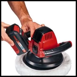 Einhell Polisseuse Pour Carrosserie Sans Fil CE-CB 18/254 Li - Solo Power X-Change (18V, Disque à Polir 254mm, Vitesse D'oscillation 2500 Trs/min, Livré Avec Deux Bonnets) Livré Sans Batterie Ni Chargeur -Ponceuse et polisseuse Soldes 36889519 3