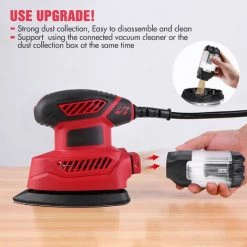 METERK La Ponceuse De La Souris 130W De La Metre Comprend 20 Pcs Poncage Du Papier Ue -Ponceuse et polisseuse Soldes 37155194 4