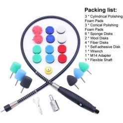 ASUPERMALL Car Detail Polishing Foam Pads Sponge Disc Set Ensemble De Polissage Bandes De Poignee De Porte De Voiture Detail De Petites Zones Mini Polisseuse Outil Rotatif Outil De Polissage Maison Menage Ensemble D'Outils De Nettoyage De Polissage De Voiture, 22Pcs -Ponceuse et polisseuse Soldes 37233376 3