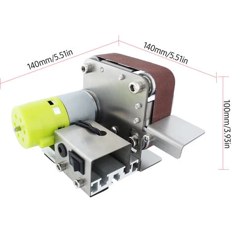 ASUPERMALL Mini Ponceuse à Bande électrique, Ponceuse à Vitesse Variable Avec 10 Bandes Abrasives Pour Le Polissage Du Bois, De LAcrylique Et Du Métal 6 ASUPERMALL Mini Ponceuse à Bande électrique, Ponceuse à Vitesse Variable Avec 10 Bandes Abrasives Pour Le Polissage Du Bois, De LAcrylique Et Du Métal – Image 4