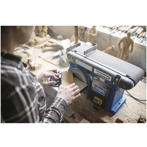 Pack SCHEPPACH Ponceuse à Bande Et à Disque 370W - BTS900 - 3 Bandes Abrasives - 10 Disques Abrasifs - Grain 180 4 Pack SCHEPPACH Ponceuse à Bande Et à Disque 370W - BTS900 - 3 Bandes Abrasives - 10 Disques Abrasifs - Grain 180 – Image 2