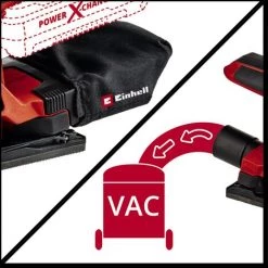 Einhell Ponceuse Vibrante Sans Fil TC-OS 18/187 Li-Solo Power X-Change (18V, Fixation Auto-agrippante, Softgrip, Avec Feuille De Papier Abrasif) Livré Sans Batterie Ni Chargeur -Ponceuse et polisseuse Soldes 38401999 3