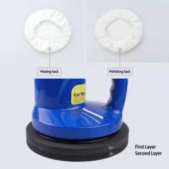 ASUPERMALL Polisseuse De Tampon Electrique Avec Fil Automobile 5 Pouces 80W Dc 12V 1500 Tr/Min Cirage De Polissage Pour Voiture, Bleu - Bleu 11 ASUPERMALL Polisseuse De Tampon Electrique Avec Fil Automobile 5 Pouces 80W Dc 12V 1500 Tr/Min Cirage De Polissage Pour Voiture, Bleu - Bleu -Ponceuse et polisseuse Soldes 39455946 5