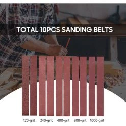 ASUPERMALL Pour Polir Le Bois Acrylique Metal, Paquet De 10 Bandes Abrasives, 10X300Mm - Paquet De 10 Bandes Abrasives, 10X300Mm -Ponceuse et polisseuse Soldes 39455991 5