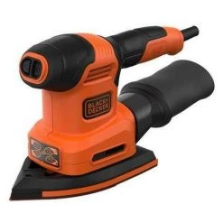 Black & Decker BEW200K - Ponceuse Multi Usages - Noir - Orange - Velcro - 12000 Tr/min - 82,5 DB - 93,5 DB (BEW200K-QS)