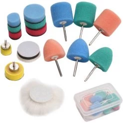ASUPERMALL Mini Tampons De Polissage De Polissage 16 Pcs Mini Detaillee Polisseurs De Polissage Pads De Polissage Kits Cartails De Voiture Details Polisseuses Touches D'Alimentation Pour La Roue De Voiture Poilutique Poignee Petites Zones -Ponceuse et polisseuse Soldes 40637814 3