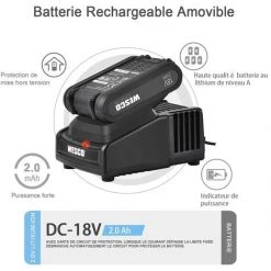 WESCOTOOLS 18V Ponceuse Orbitale Sans Fil 2,0Ah 125mm WESCO -Ponceuse et polisseuse Soldes 42249431 3