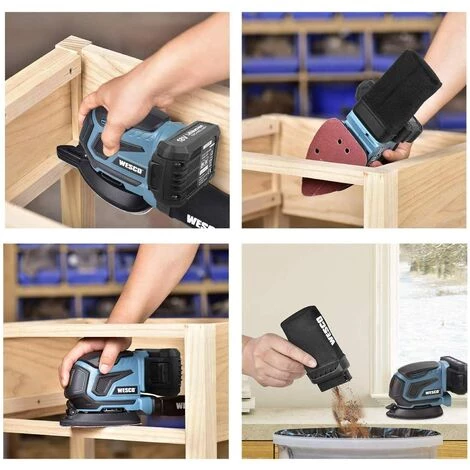 WESCOTOOLS WESCO Ponceuse Multi Sans-fil 18V 2.0 Ah Batterie Et Chargeur Inclus WS2315 6 WESCOTOOLS WESCO Ponceuse Multi Sans-fil 18V 2.0 Ah Batterie Et Chargeur Inclus WS2315 – Image 4