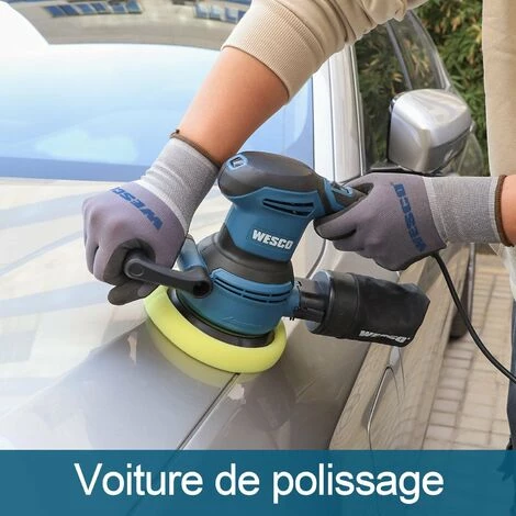 WESCO Ponceuses Excentrique 12000RPM 125mm, 300W Ponceuse Orbitale 7 WESCO Ponceuses Excentrique 12000RPM 125mm, 300W Ponceuse Orbitale – Image 5