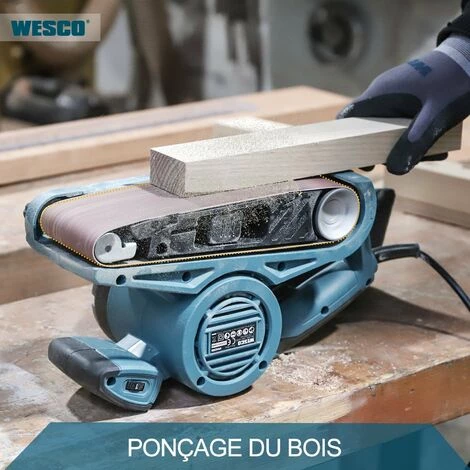 WESCO 920W Ponceuse à Bande,150-270 RPM Avec Sac à Poussière 4 WESCO 920W Ponceuse à Bande,150-270 RPM Avec Sac à Poussière – Image 2