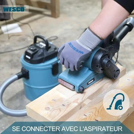 WESCO 920W Ponceuse à Bande,150-270 RPM Avec Sac à Poussière 7 WESCO 920W Ponceuse à Bande,150-270 RPM Avec Sac à Poussière – Image 5