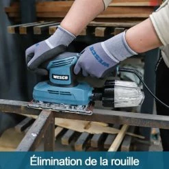 WESCO 240W 1/3 Ponceuse Vibrante Avec Feuille Abrasive P80, P120, P180) WS4168 11 WESCO 240W 1/3 Ponceuse Vibrante Avec Feuille Abrasive P80, P120, P180) WS4168 -Ponceuse et polisseuse Soldes 42308951 5