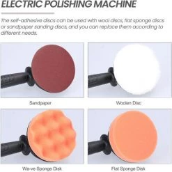 HAPPYSHOPPING Machine De Polissage De Voiture De 5 Pouces DA Machine Excentrique Perceuse Electrique Perceuse A Percussion Vibrations Modifiees Ensemble D'accessoires De Machine De Polissage Ensemble D'outils De Machine De Polissage Du Bois En Metal De Voiture, Modele: -Ponceuse et polisseuse Soldes 42724525 3
