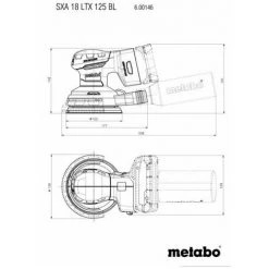 METABO® Metabo 18V Orbite De La Batterie Ponceuses Set SXA 18 LTX 125 BL + Accessoires / Sans Batterie, Sans Chargeur -Ponceuse et polisseuse Soldes 43946441 3