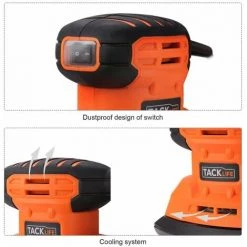 TACKLIFE Ponceuse De Détail De Souris Classique Avec 12 Papiers Abrasifs, 12 000 Ponceuses OPM, Système De Dépoussiérage Efficace Pour Les Espaces Restreints Ponçage Dans La Décoration De La Maison, Bricolage - PMS01A -Ponceuse et polisseuse Soldes 44000306 3