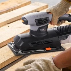 TACKLIFE Ponceuse Vibrante 300W, 6 Vitesses Réglables (6000-12,000RPM), Surface Grande 230x115mm, 10*Papiers Abrasifs Inclus, Dépoussiérage, Système De Fixation Du Papier Abrasif - PSS02A -Ponceuse et polisseuse Soldes 44000317 4