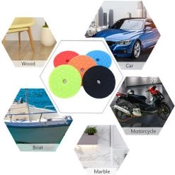 ASUPERMALL 5Pcs 6Po Tampons De Polissage éponge -Ponceuse et polisseuse Soldes 45634943 4