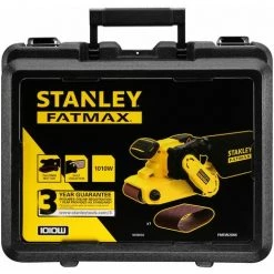 Ponceuse à Bande 1010 W Vitesse 390 M/min, Plateau 533 X 76 Mm, Filaire Et Compacte STANLEY Fatmax FMEW204K-QS - Livrée En Mallette Avec 1 Abrasif -Ponceuse et polisseuse Soldes 46233466 3