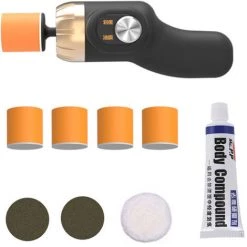 ASUPERMALL 12V Mini Polisseuse électrique à Main Pour Voiture 2 Vitesses Réglables Jeu D'Outils Pour Réparer Les Rayures Pour Le Polissage, Le Ponçage Et Le Nettoyage à La Maison -Ponceuse et polisseuse Soldes 46314042 4
