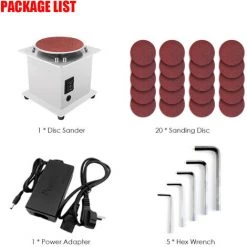 ASUPERMALL Mini Ponceuse à Disque D'établi Affûteuse De Bords électrique 7 Vitesses Variables 20 Disques De Ponçage Auto-Adhésifs 11 ASUPERMALL Mini Ponceuse à Disque D'établi Affûteuse De Bords électrique 7 Vitesses Variables 20 Disques De Ponçage Auto-Adhésifs -Ponceuse et polisseuse Soldes 46315372 5