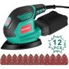 Ponceuse Vibrante, HYCHIKA 200W 14000RPM 12PCS Feuilles Abrasifs & Collecte De Poussière -Ponceuse et polisseuse Soldes 48439326 1