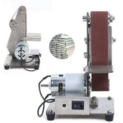 GOJOY Ponceuse à Bande électrique 100 W Mini Meuleuse à Bande Machine De Meulage à Bande Machine De Polissage Ponceuse De Bureau -Ponceuse et polisseuse Soldes 50002166 5