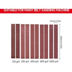 SUPERSELLER Ponceuse à Bande Mini Ponceuse à Bande Ponçage électrique Polissage Rectifieuse 7 Vitesse Variable Avec 10 Bandes Abrasives Pour Polir Le Bois Acrylique Métal, Ceinture De 10 Mm - Ceinture De 10 Mm -Ponceuse et polisseuse Soldes 50238863 4