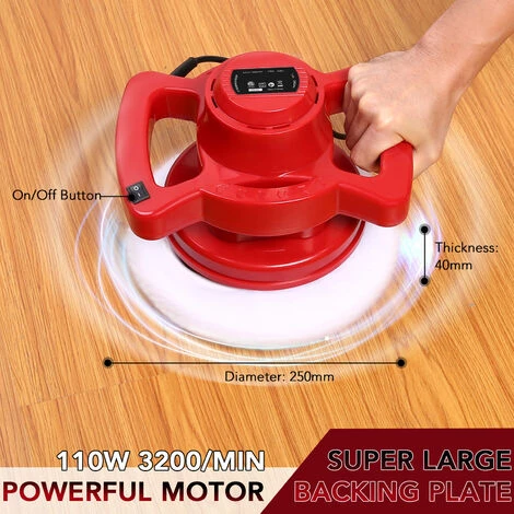METERK Polisseuse Tampon De Voiture Orbitale Aléatoire Meterk 10 Pouces, 3200 Tr/min Avec Tampons Et Gants De Polissage 4 METERK Polisseuse Tampon De Voiture Orbitale Aléatoire Meterk 10 Pouces, 3200 Tr/min Avec Tampons Et Gants De Polissage – Image 2