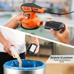 TACKLIFE PRS02A Ponceuse Orbitale 280W, 6 Vitesses (6.000-13.000 Rpm), 10 * Disques Abrasifs De 125mm (80 Grains) Et 3 Accessoires De Polissage (chiffon Microfibre, éponge Et Laine) Inclus, Collecte De La Poussière -Ponceuse et polisseuse Soldes 51302862 3