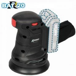 RIBIMEX Ponceuse Orbitale ''R-BAT20'' 20V Sans Batterie Ni Chargeur
