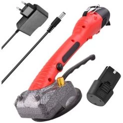 LIFCAUSAL Carrelage Carrelage Machine Mur Carrelage Pose Outil Vibrant Avec Ventouse 100*100mm Avec Deux Batterie EU Plug Rouge