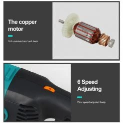 LIFCAUSAL Polisseuse De Tampon électrique 7 Pouces Pour Polir Le Ponçage Cirage 3600 Tr/min Poignées De Type D Pour Le Polissage De Voiture Et L'appareil Ménager EU -Ponceuse et polisseuse Soldes 51745370 3