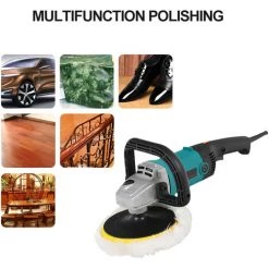 LIFCAUSAL Polisseuse De Tampon électrique 7 Pouces Pour Polir Le Ponçage Cirage 3600 Tr/min Poignées De Type D Pour Le Polissage De Voiture Et L'appareil Ménager EU -Ponceuse et polisseuse Soldes 51745370 4