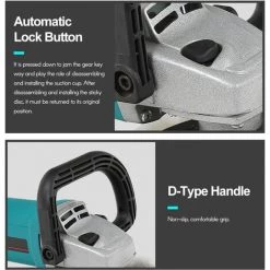 LIFCAUSAL Polisseuse De Tampon électrique 7 Pouces Pour Polir Le Ponçage Cirage 3600 Tr/min Poignées De Type D Pour Le Polissage De Voiture Et L'appareil Ménager EU -Ponceuse et polisseuse Soldes 51745370 5