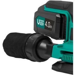 VONROC Ponceuse Delta Multifonction Sans Fil 20V - 6 Feuilles Abrasives, 1 Batterie 4.0Ah Et Chargeur Inclus -Ponceuse et polisseuse Soldes 53061517 4