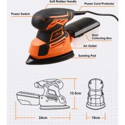 Ponceuse Multifonction Filaire TOPSHAK TS-SD1 130W 9 Ponceuse Multifonction Filaire TOPSHAK TS-SD1 130W -Ponceuse et polisseuse Soldes 53334268 3